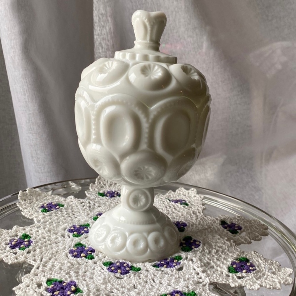Moon and Stars Compote dish with lid